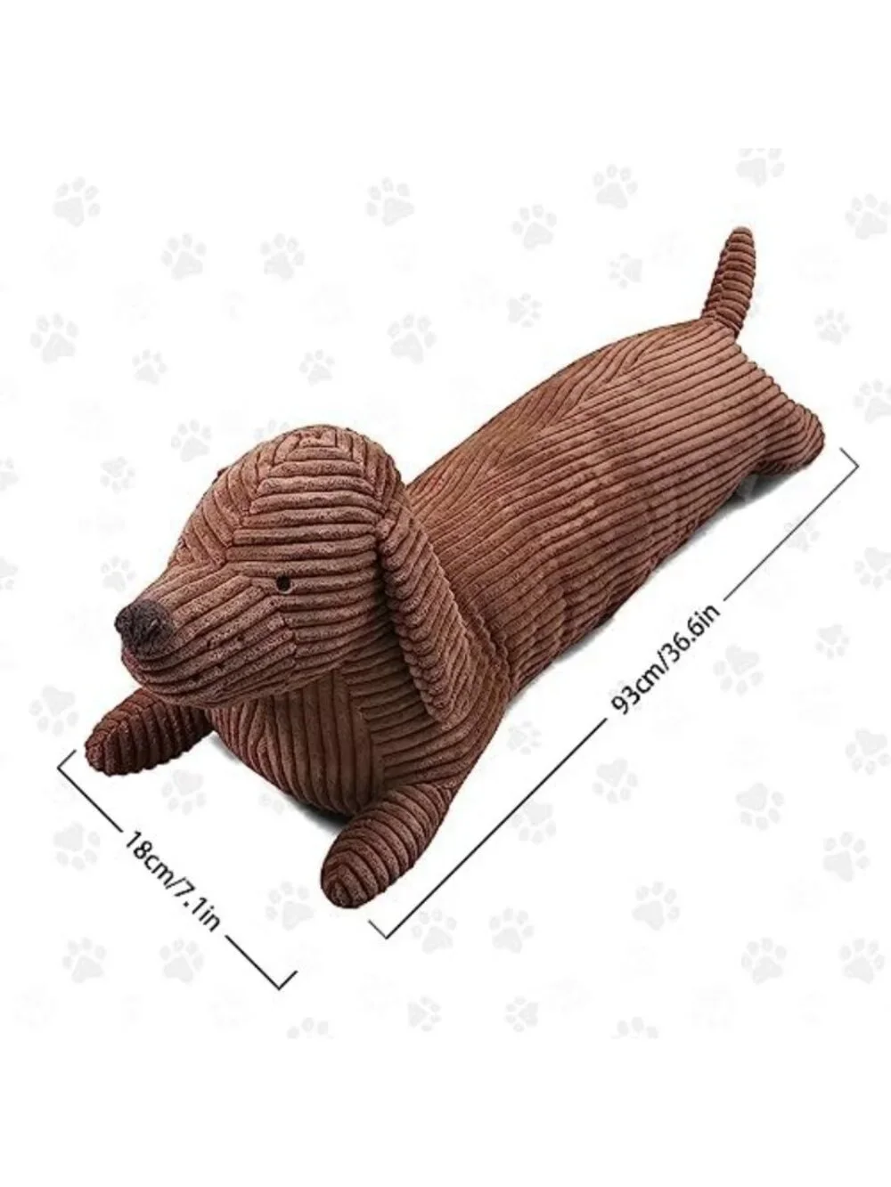 36” Plush Dachshund Stuffed Animal - Long Wiener Dog Body Pillow, Cuddly Toy
